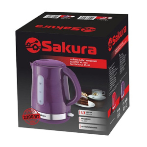 Чайник электрический SAKURA SA-2343P 1.7л фиолетовый 1850-2200Вт