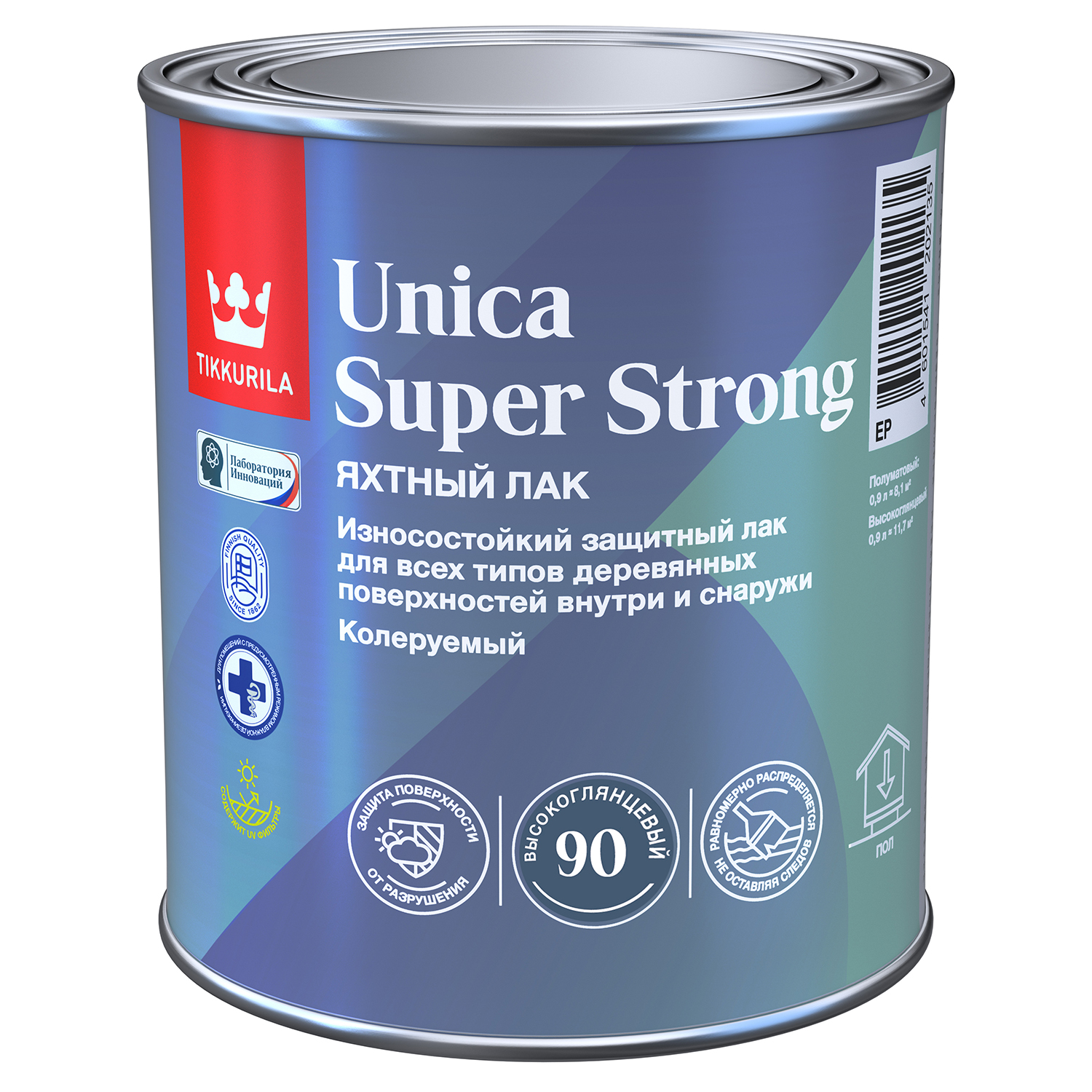 Лак универсальный TIKKURILA UNICA SUPER STRONG EP в/гл. (0,9л) купить в  интернет-магазине Доминго
