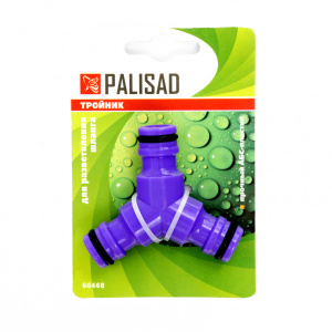 Тройник Palisad для разветвления или соединения, штуцерный, пластмассовый