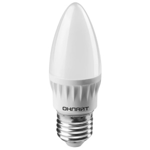 Лампа светодиодная PROMO ОНЛАЙТ LED 10вт E14 теплый матовая свеча