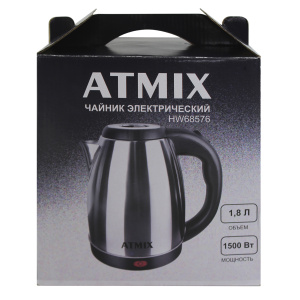 Чайник электрический ATMIX HW68576 1.8л серебро 1500Вт