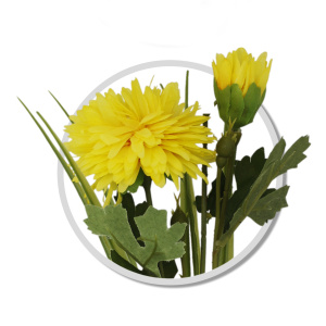 Цветок искусственный NATAM Хризантема в горшке S21-S20-036 11х11х34см
