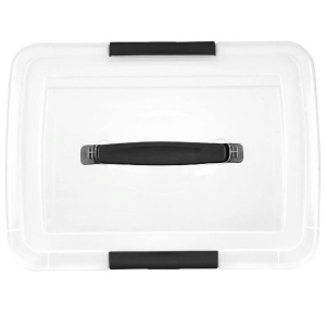 Ящик для хранения KEEPLEX Vision с защелками и ручкой 11л 35х23,5х22,2см прозрачный кристалл