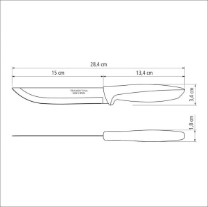 Нож кухонный TRAMONTINA Plenus 15см серый