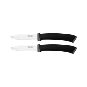 Набор ножей TRAMONTINA для овощей 7,5см черный (2шт)