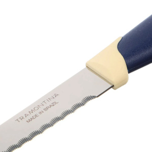 Набор ножей TRAMONTINA Multicolor для стейка с алмазными зубцами 12,5см (2шт)синий