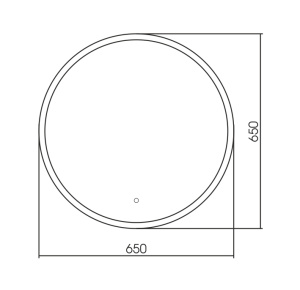 Зеркало Перла d65 круглое сенсорный выключатель (ФР-1534)