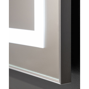 Зеркало Саурон 60х80 рама серебро, сенсорный выключатель (LED-00002589)