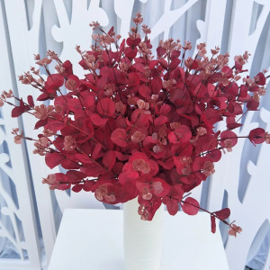 Растение искусственное Эвкалипт H50см красный