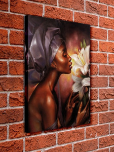 Картина на холсте Девушка и лилии CV 6067