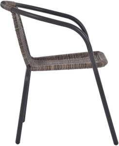 Кресло садовое Nolita 72х59х53см металл ротанг (10922-0002) коричневый