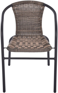 Кресло садовое Nolita 72х59х53см металл ротанг (10922-0002) коричневый