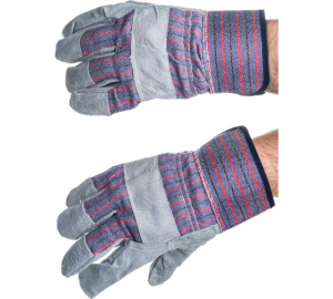 Перчатки спилковые ZOLDER, размер 10,5, комбинированные