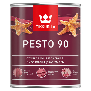 Эмаль алкидная TIKKURILA PESTO 90-С универсальная выс/глянцевая (0,9л)