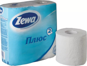 Бумага туалетная ZEWA Plus Белая 2сл 4рул