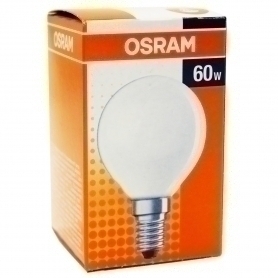 Лампа накаливания Osram декоративная ДШ 60вт P45 230в E14 матовая (шар)