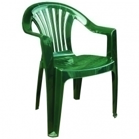 Кресло пластиковое РОМАНТИК, 580*420*770 мм, темно-зеленое, Т192-7