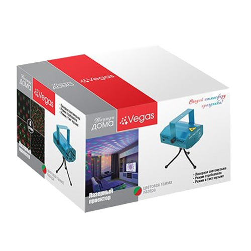 Лазерный проектор для дома,VEGAS, 4 типа проекций, 2 режима работы, 220v