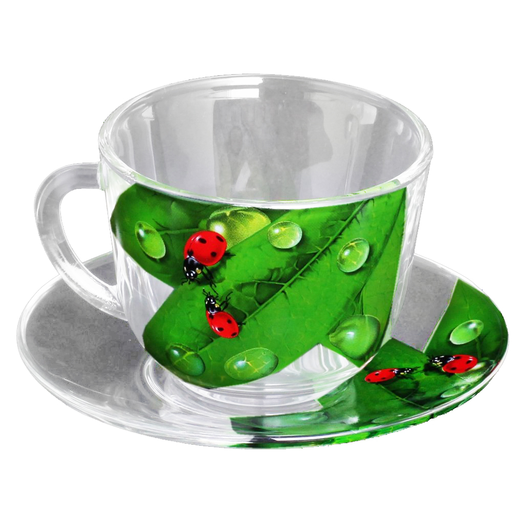 Набор чайный Декостек Зеленый лист 2222-Д 2пер 4пр