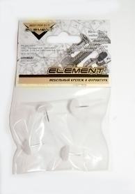 Пункт с гвоздем ELEMENT, пластиковый, 17мм, белый, 4шт