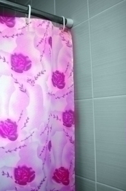 Шторка для ванной АКВАЛИНИЯ, розовая (020А-21)