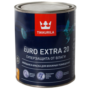 Краска в/д TIKKURILA EURO EXTRA 20 латексная база-А (0,9л)