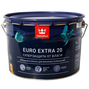 Краска в/д TIKKURILA EURO EXTRA 20 латексная база-А (9л)