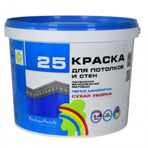 Краска РАДУГА ВДВА-25 для стен и потолков латексная (3,5кг)