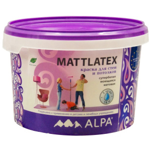 Краска ALPA Mattlatex в/д для стен и потолков (2л)