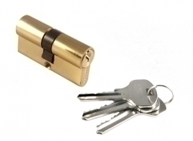 Цилиндр ключевой MORELLI 60C PG, ключ-ключ, золото