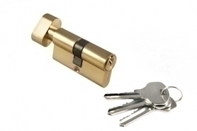 Цилиндр ключевой MORELLI 60CK PG, ключ-завертка, золото