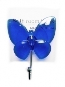Крючок на присосках АКВАЛИНИЯ, бабочка синяя (94-002)