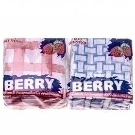 Салфетки бумажные Berry декоративные 1сл 100шт