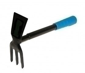 Мотыга мини, синяя пластиковая ручка, 265 мм (77062)