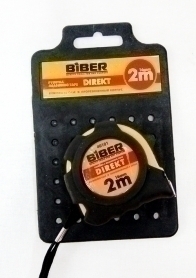 Рулетка BIBER ``DIRECT``, обрезиненный корпус, 16мм*2м