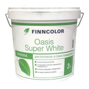Краска для потолков OASIS SUPER WHITE (3л)