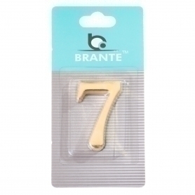 Цифра дверная BRANTE 7, на клеевой основе, металл, золото