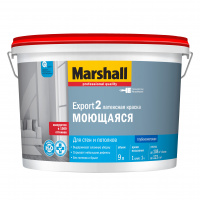 Краска в/д MARSHALL EXPORT-2 для стен и потолков глубокоматовая ВС (9л)