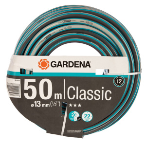 Шланг поливочный GARDENA Classic 1/2"х50м, диаметр 13 мм (G1/2)