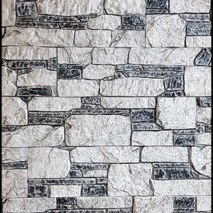Камень декоративный Сланец-Аппалачи, серый-контраст (0,5кв.м)гипс