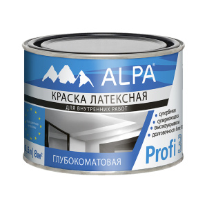 Краска ALPA PROFI-3 белая, глубокоматовая (0,5л)