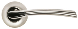 Ручка дверная MORELLI DIY MH-06 SN/CP, 'Пиза', белый никель/хром