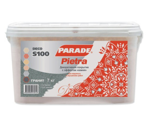 Декоративное покрытие с эф. камня PARADE DECO Pietra S100 Опал (7кг)