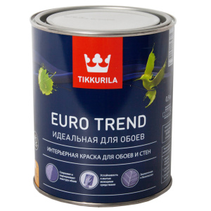 Краска в/д для стен и обоев TIKKURILA EURO TREND  база-А матовая (0,9л)