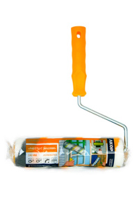 Валик малярный с ручкой АКОР Мастер для эмали, акрил, ворс 12мм, 240мм