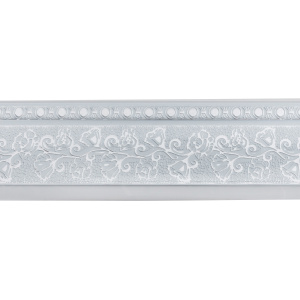 Шина потолочная с планкой MAGELLAN Кружево 3-рядная 2м серебро, белый
