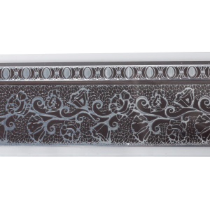 Шина потолочная с планкой MAGELLAN Кружево 3-рядная 200см серебро, шоколад