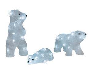 Фигура акриловая светодиодная Медведь в ассортименте, холодный белый