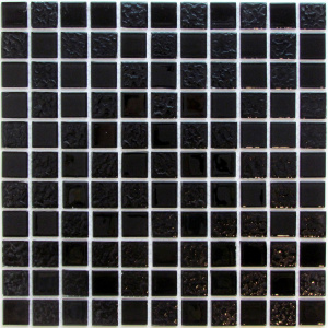 Плитка настенная стеклянная Black Rose 30х30 черный