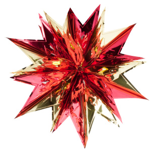 Украшение новогоднее Звезда из фольги Классика красно-золотая, 60 см